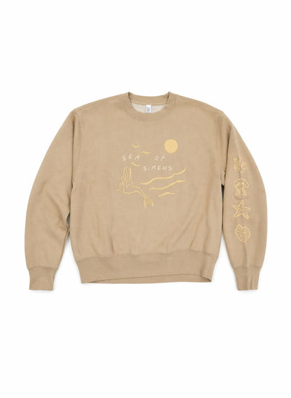 'Siren Sunset' Oversized Crewneck Sweatshirt
