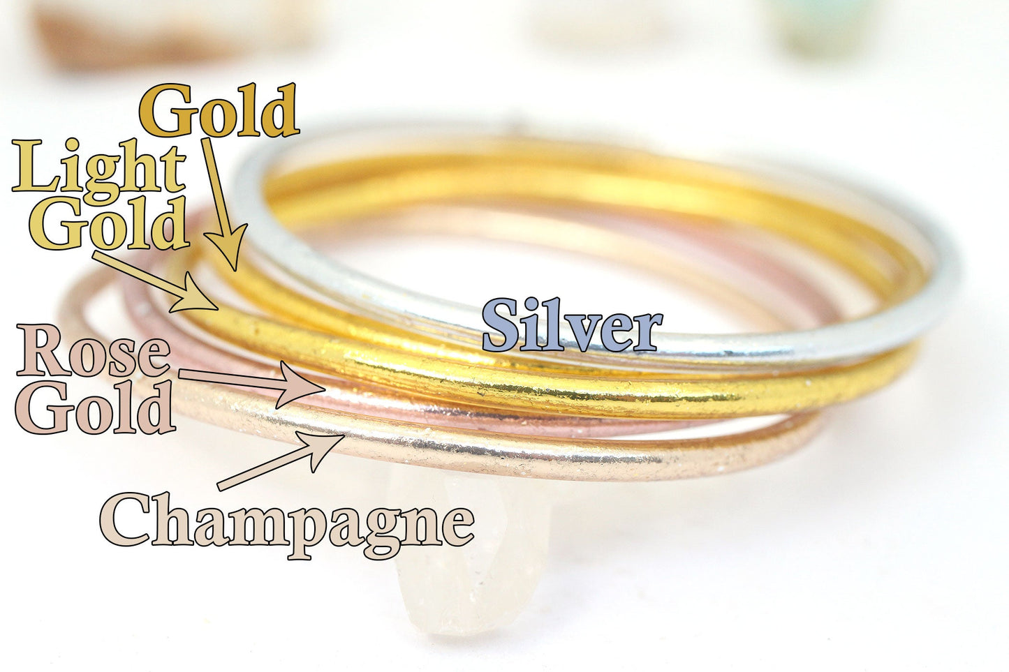 Thin Thai Buddhist Temple Bracelets, Rose Gold, Gold, Silver Mantra Bangle, Sizes Available