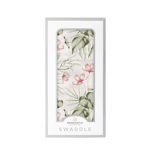 Silver Pink Orchid Swaddle