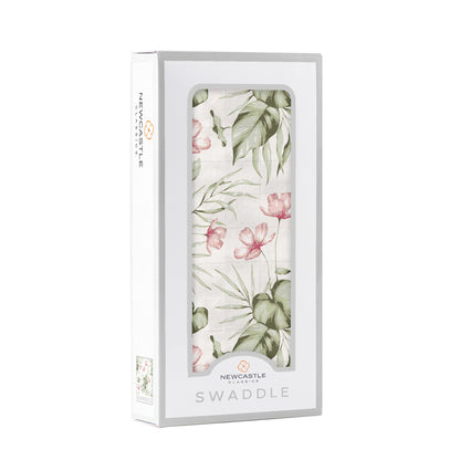 Silver Pink Orchid Swaddle