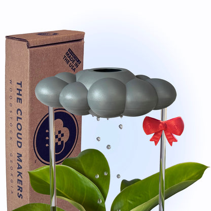 Stormy Dripping Rain Cloud with Bow Charm