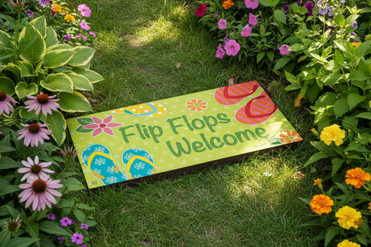 Flip Flops Welcome Art Paver Garden Step