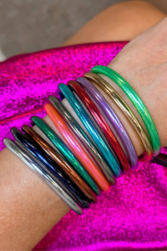 Arm Party Stacks: Rainbow Thai Buddhist Temple Bracelets, Mantra Bangle, Kumlai, Sizes Available