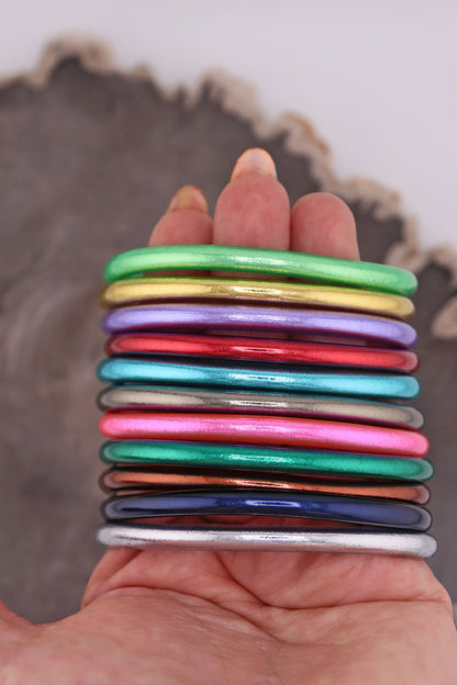 The Bolter Bangle Stack, Thai Buddhist Temple Bracelets, Mantra Bangle Set, Sizes Available