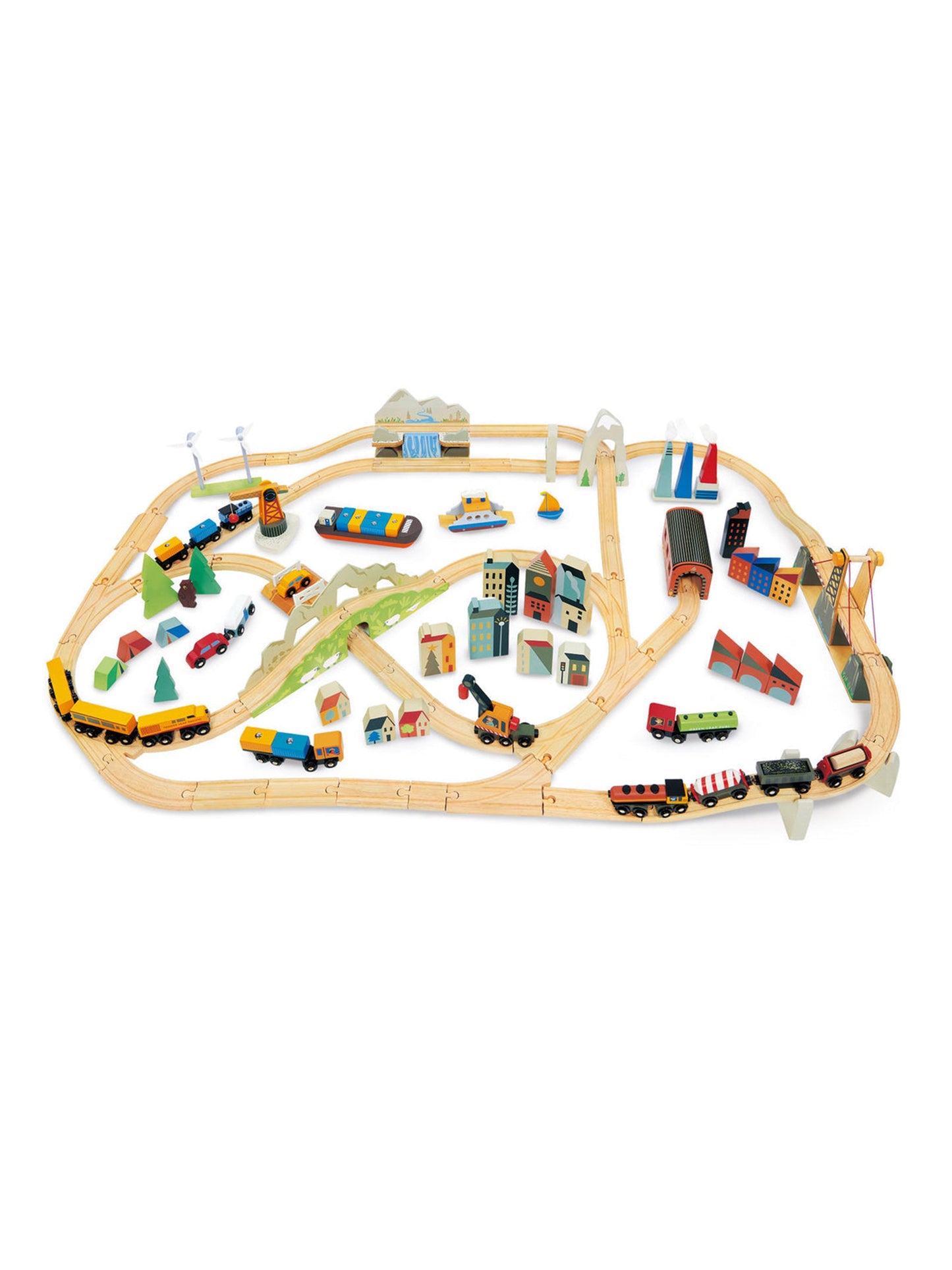 Tender Leaf Toys Mountain View Train Set