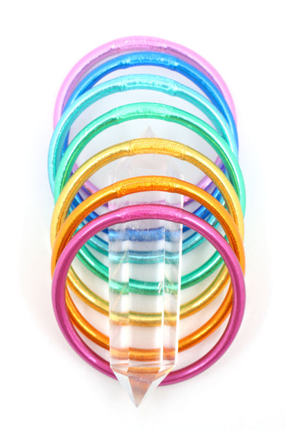 Arm Party Stacks: Rainbow Thai Buddhist Temple Bracelets, Mantra Bangle, Kumlai, Sizes Available