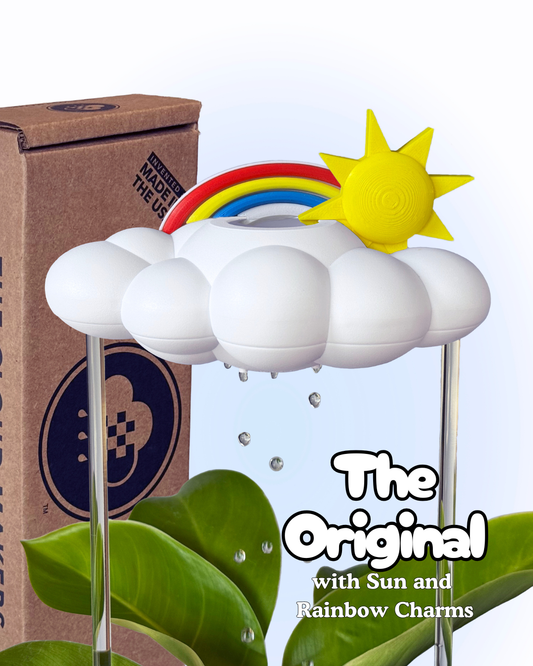 Original Dripping Rain Cloud with Sun and Rainbow Charms