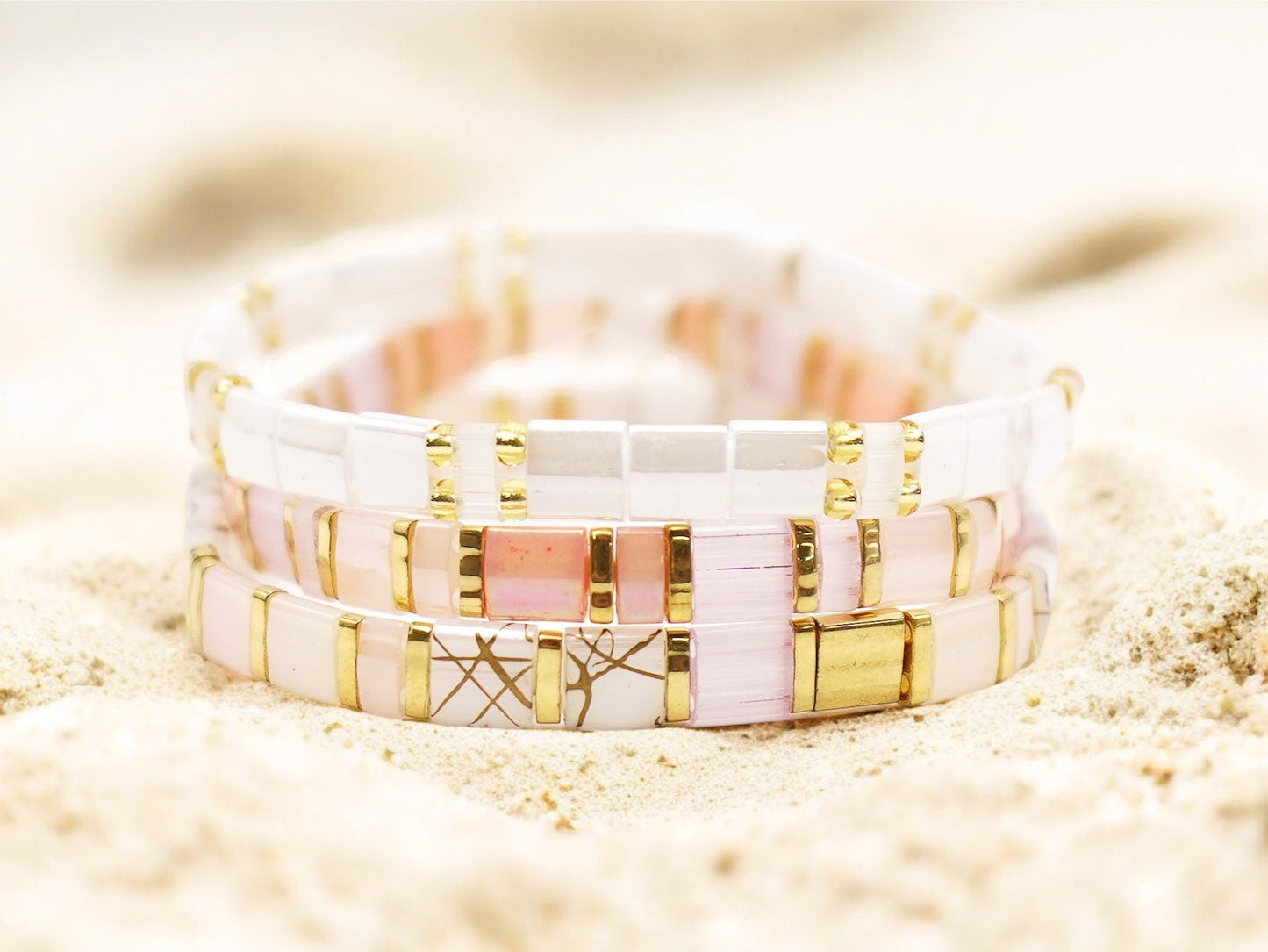 TOTALLY CHIC - Beaded Bracelets - Set of 3
