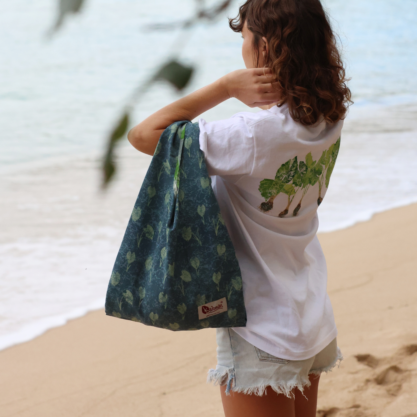 ReAloha "Reusable Tote Bag" - Taro Leaves Green