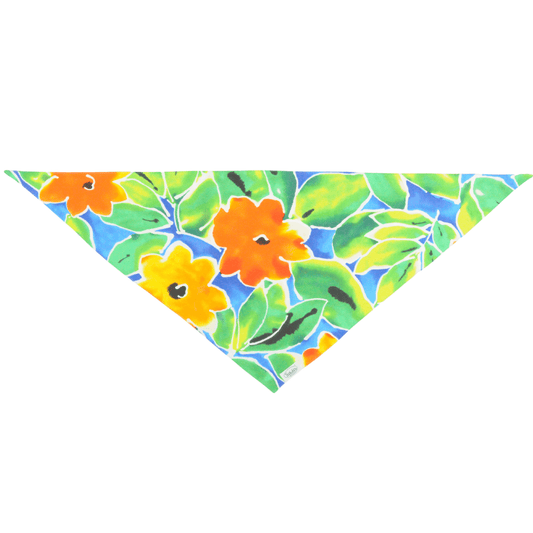 Pet Bandana - Flower Star Blue