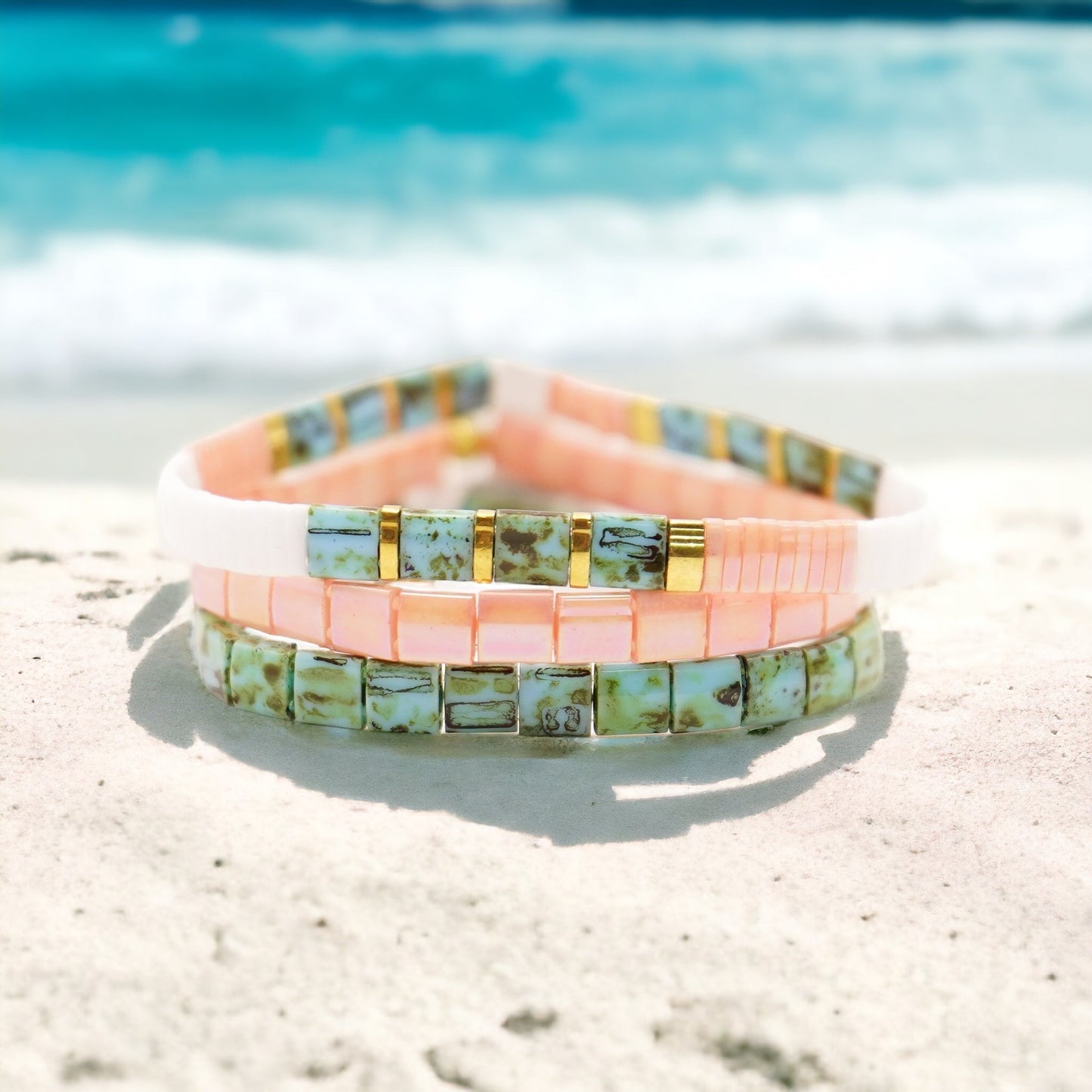 VACATION - Tila Bead Bracelets - Set of 3