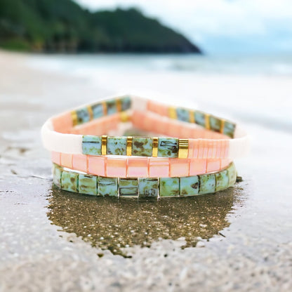 VACATION - Tila Bead Bracelets - Set of 3