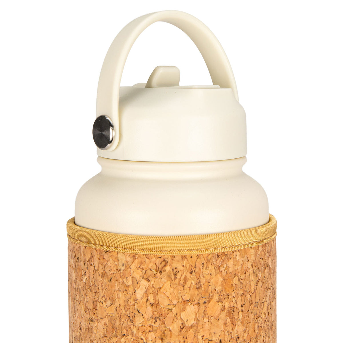 Cream Cork Sleeve Bottle with Flip Straw Lid | 32oz