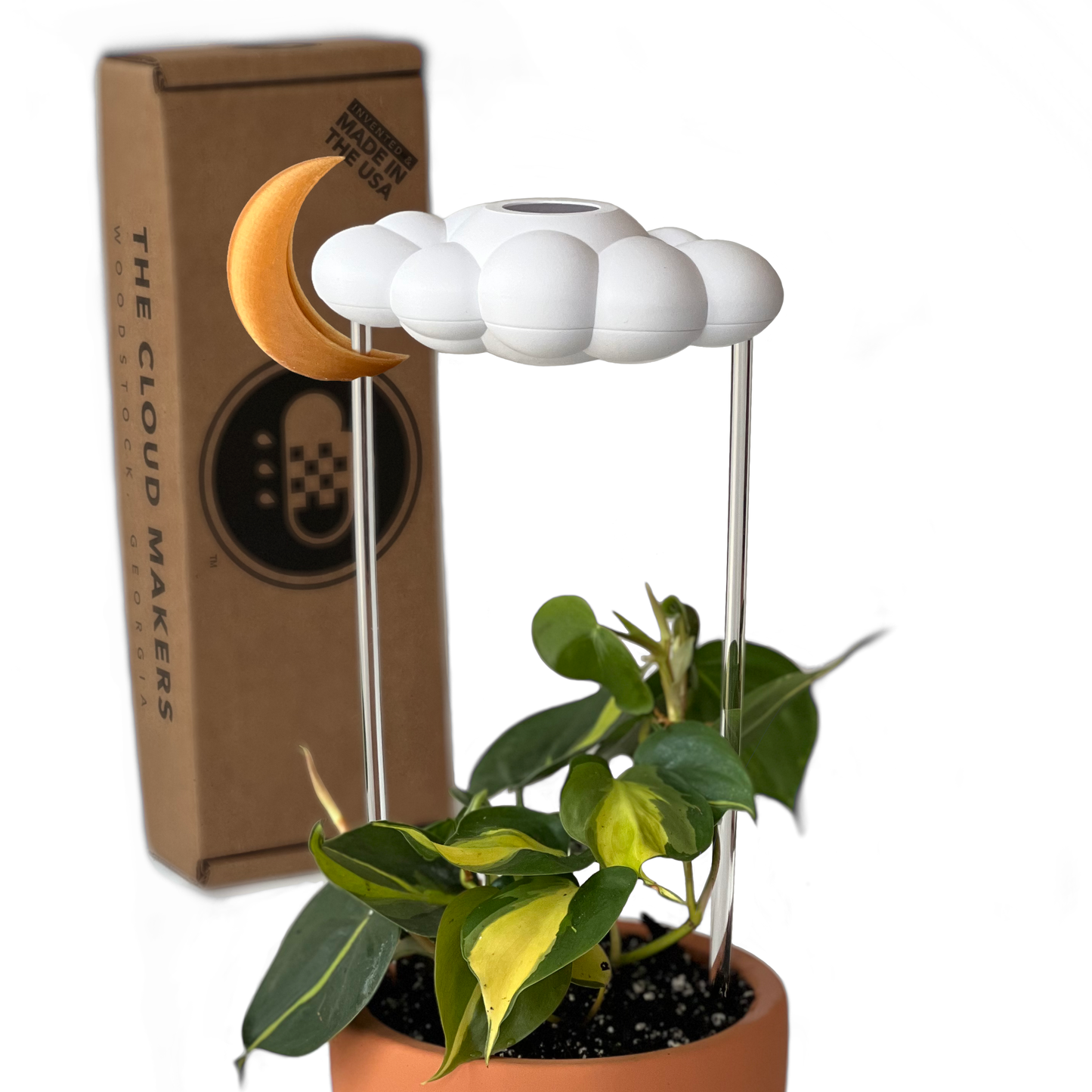 Original Dripping Rain Cloud with Moon Charm