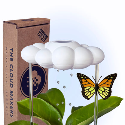Original Dripping Rain Cloud with Orange Butterfly Charm