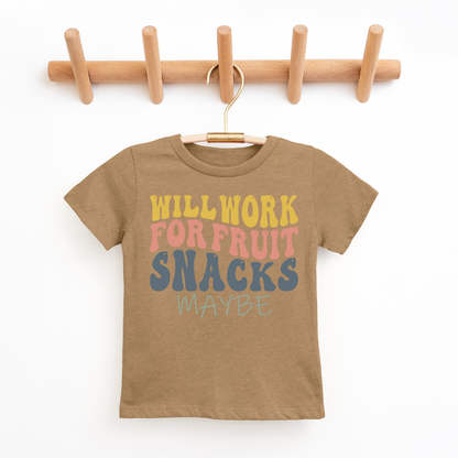 Will Work For Fruit Snacks Youth & Toddler Graphic Tee