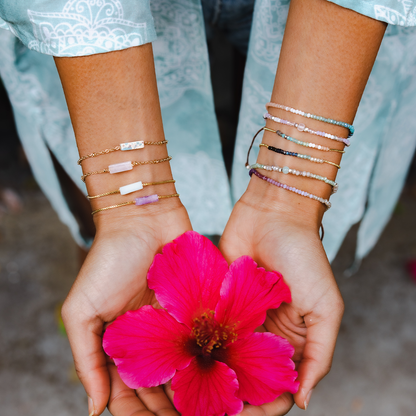 "Quiet the Mind and the Soul will Speak" Goddess Bracelet