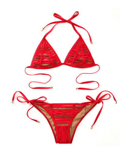 Hard Summer Tie Side Bottom - Red