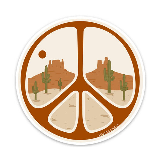 3.5" Desert Peace Sign Sticker