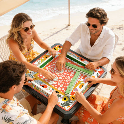 Mini Mahjong Mat Modern Floral Daisy