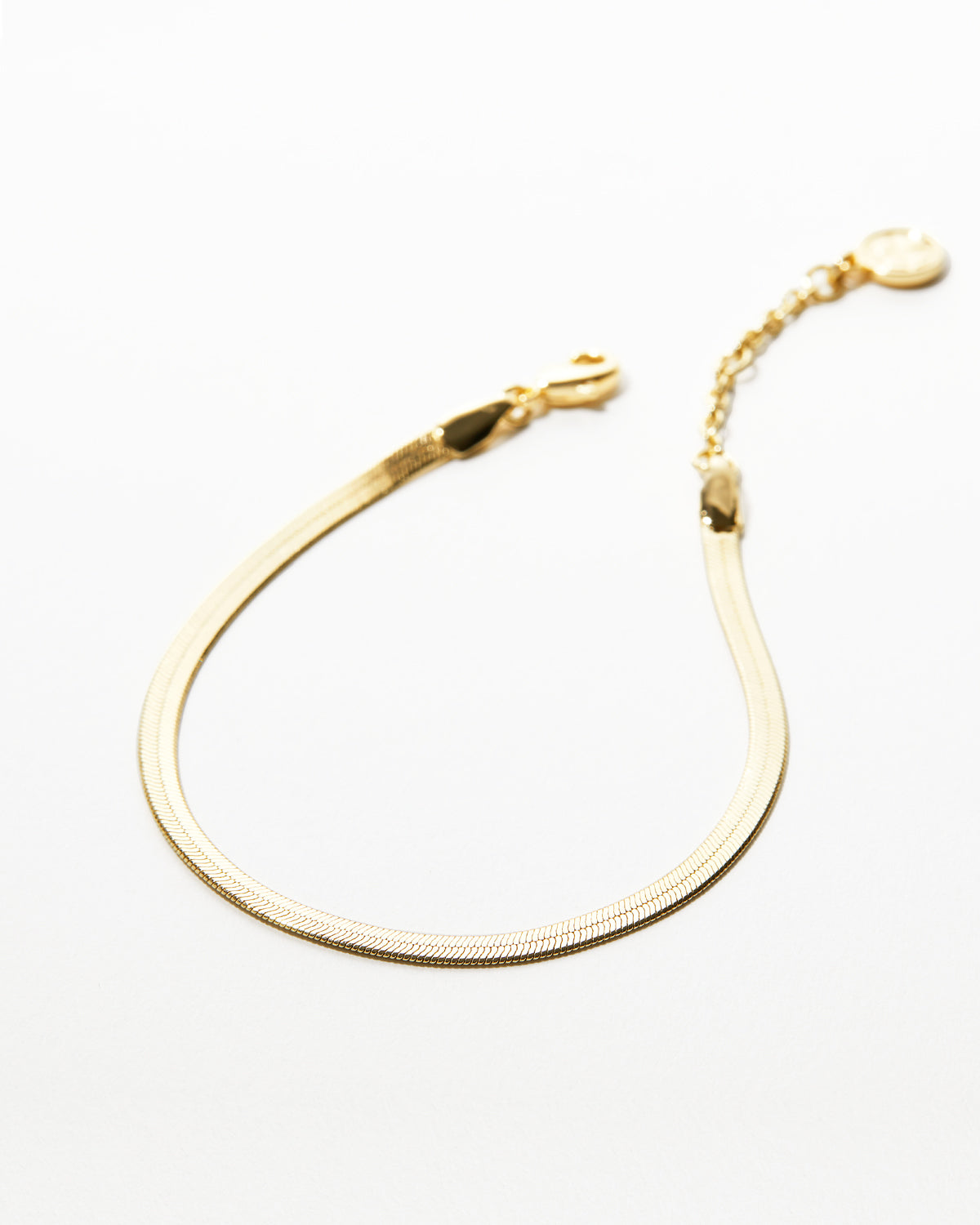 Paved Herringbone Chain Anklet