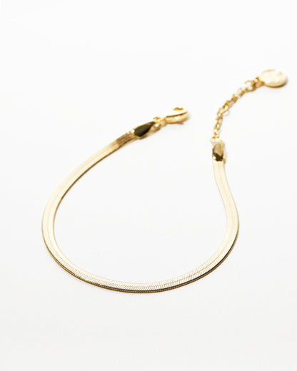 Paved Herringbone Chain Anklet