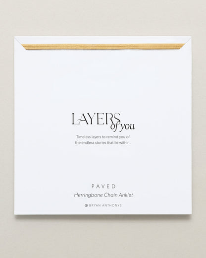 Paved Herringbone Chain Anklet