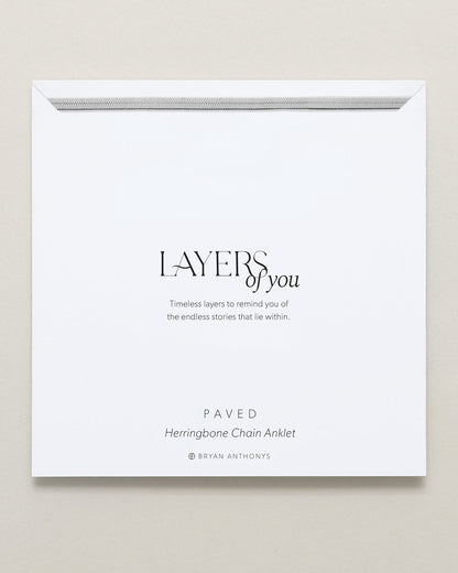 Paved Herringbone Chain Anklet