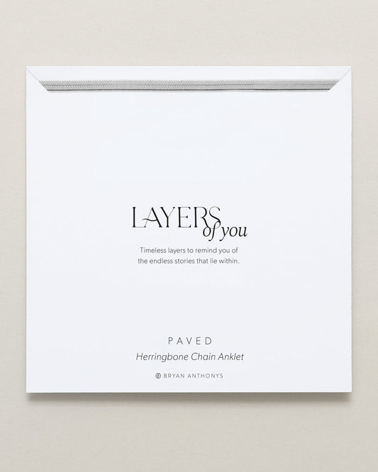 Paved Herringbone Chain Anklet