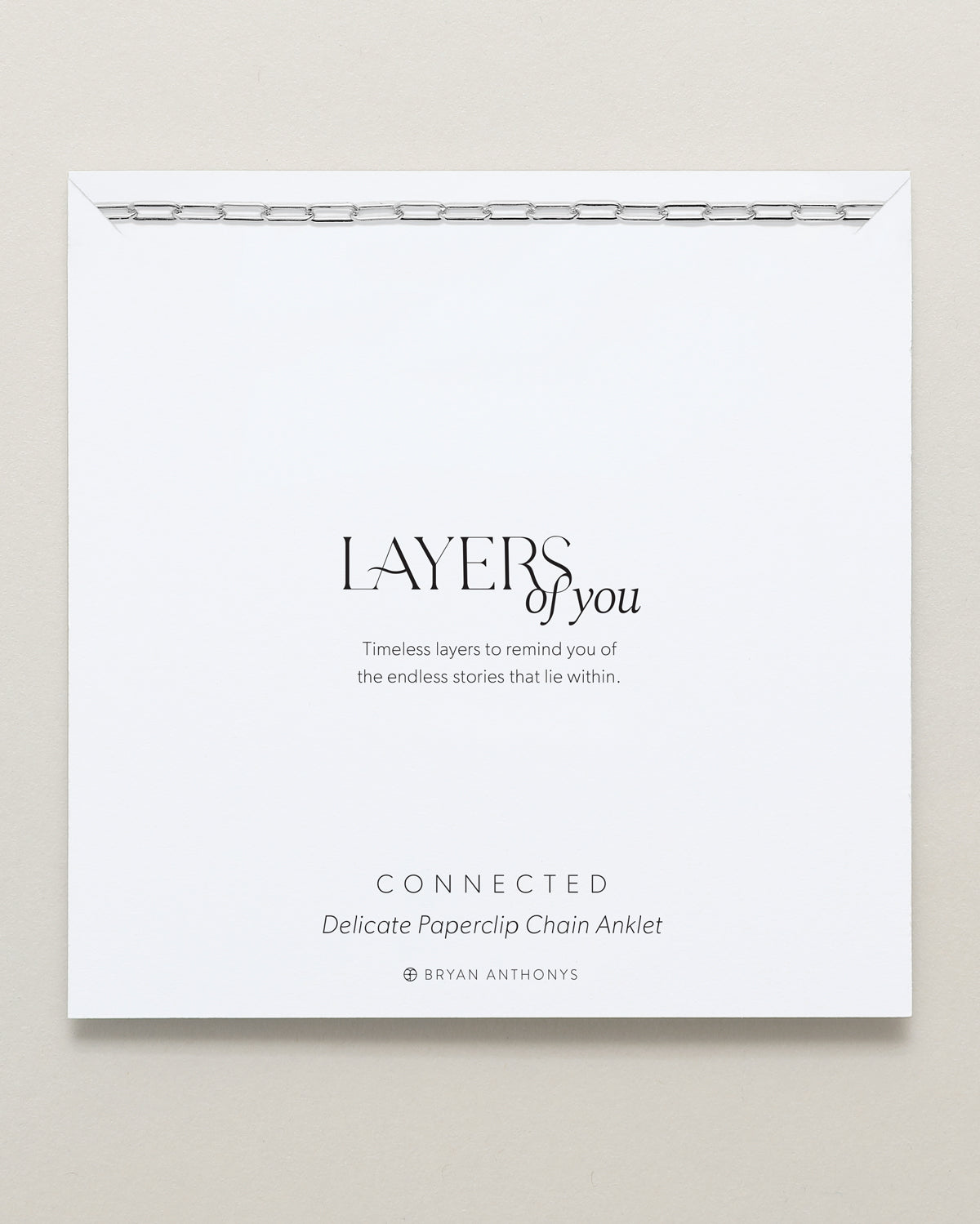 Connected Delicate Paperclip Chain Anklet