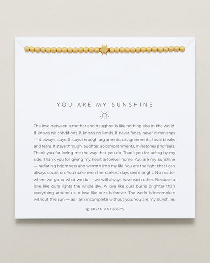 You Are My Sunshine Beaded Icon Bracelet