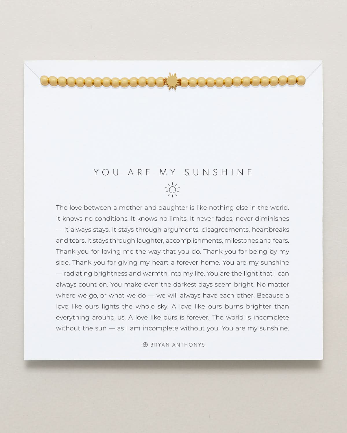 You Are My Sunshine Beaded Icon Bracelet