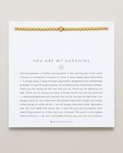 You Are My Sunshine Beaded Icon Bracelet