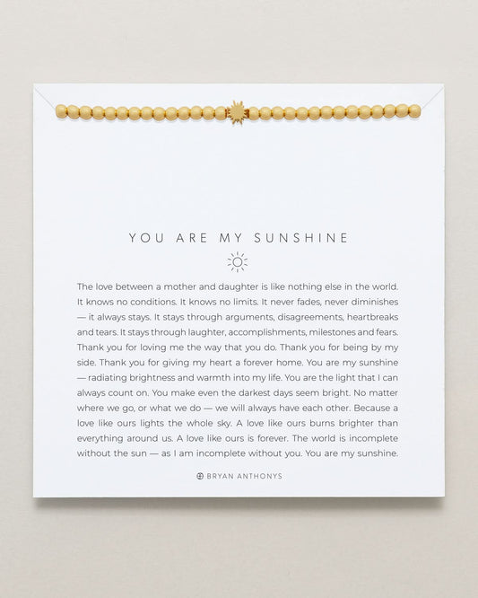 You Are My Sunshine Beaded Icon Bracelet