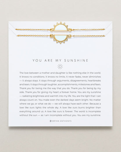 You Are My Sunshine Gold Bracelet Set