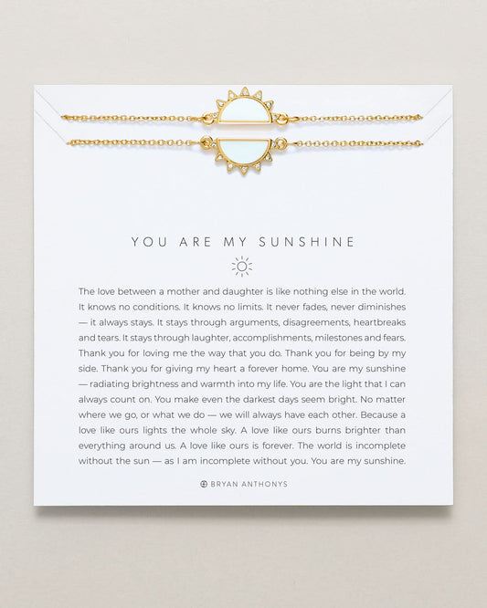You Are My Sunshine Gold Bracelet Set