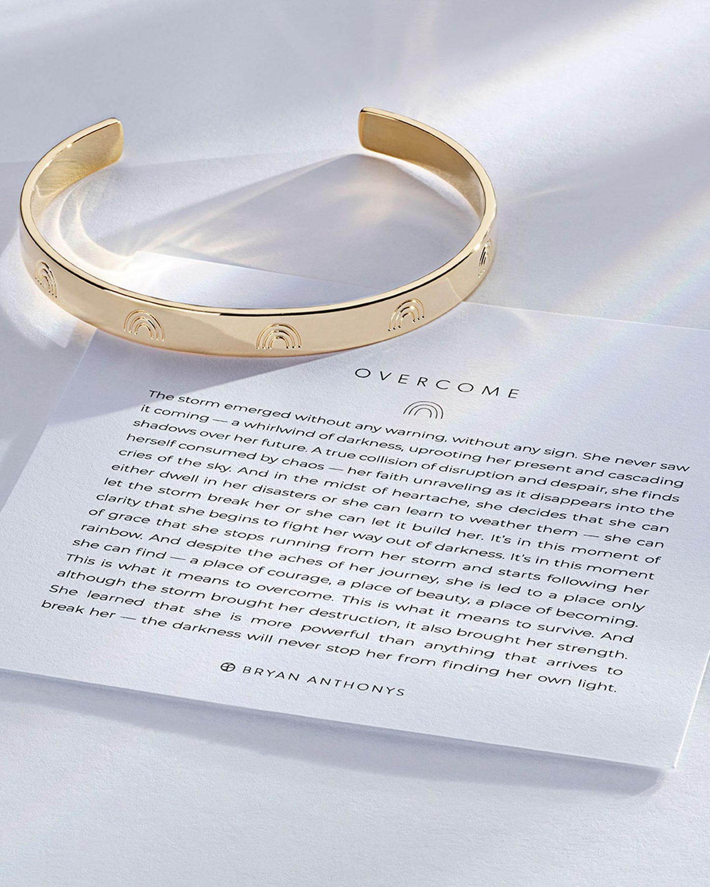 Overcome Engraved Cuff