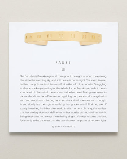 Pause Engraved Cuff