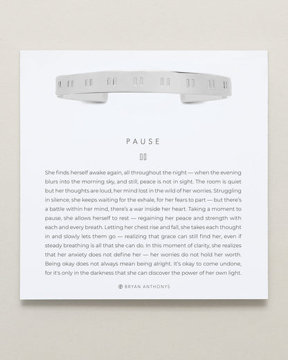Pause Engraved Cuff
