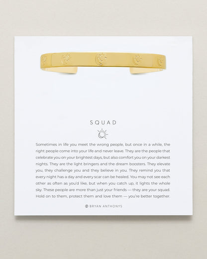Squad Engraved Cuff