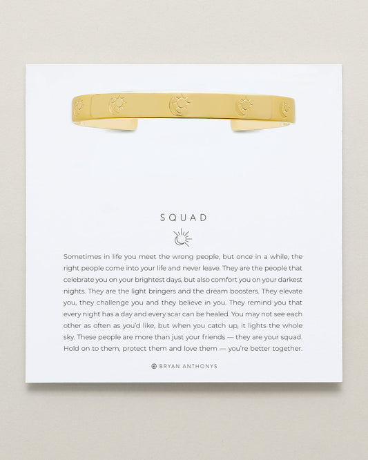 Squad Engraved Cuff