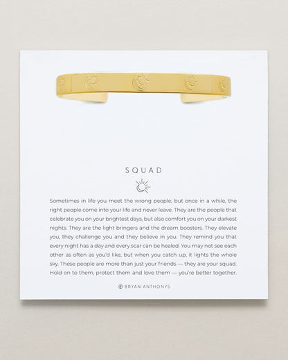 Squad Engraved Cuff
