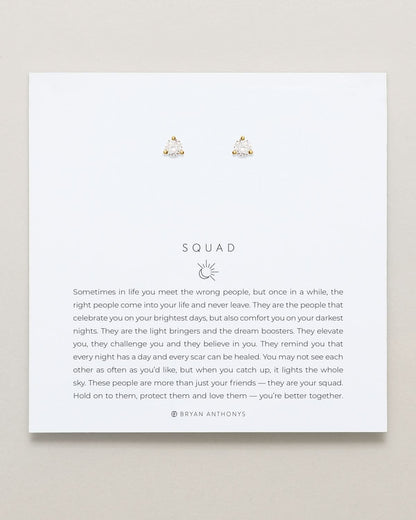 Squad Crystal Stud Earrings