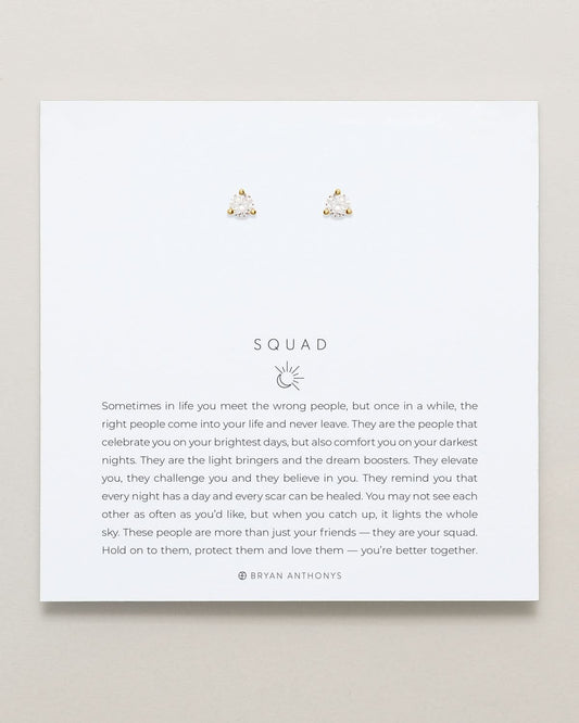 Squad Crystal Stud Earrings
