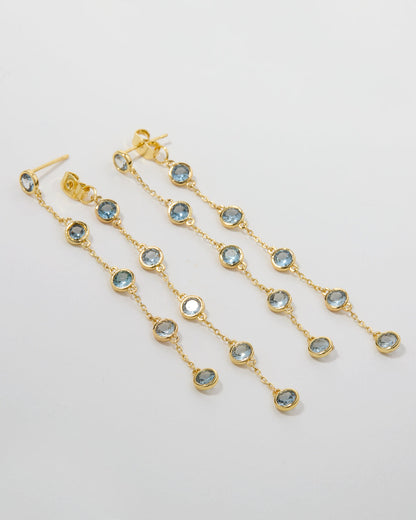 Something Blue Chandelier Earrings