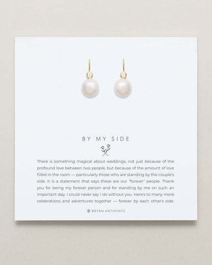 By My Side Pearl Drop Earrings