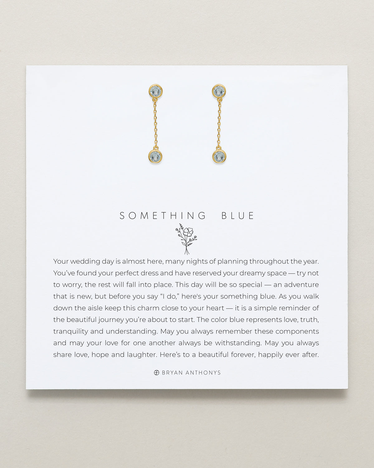 Something Blue Drop Earrings