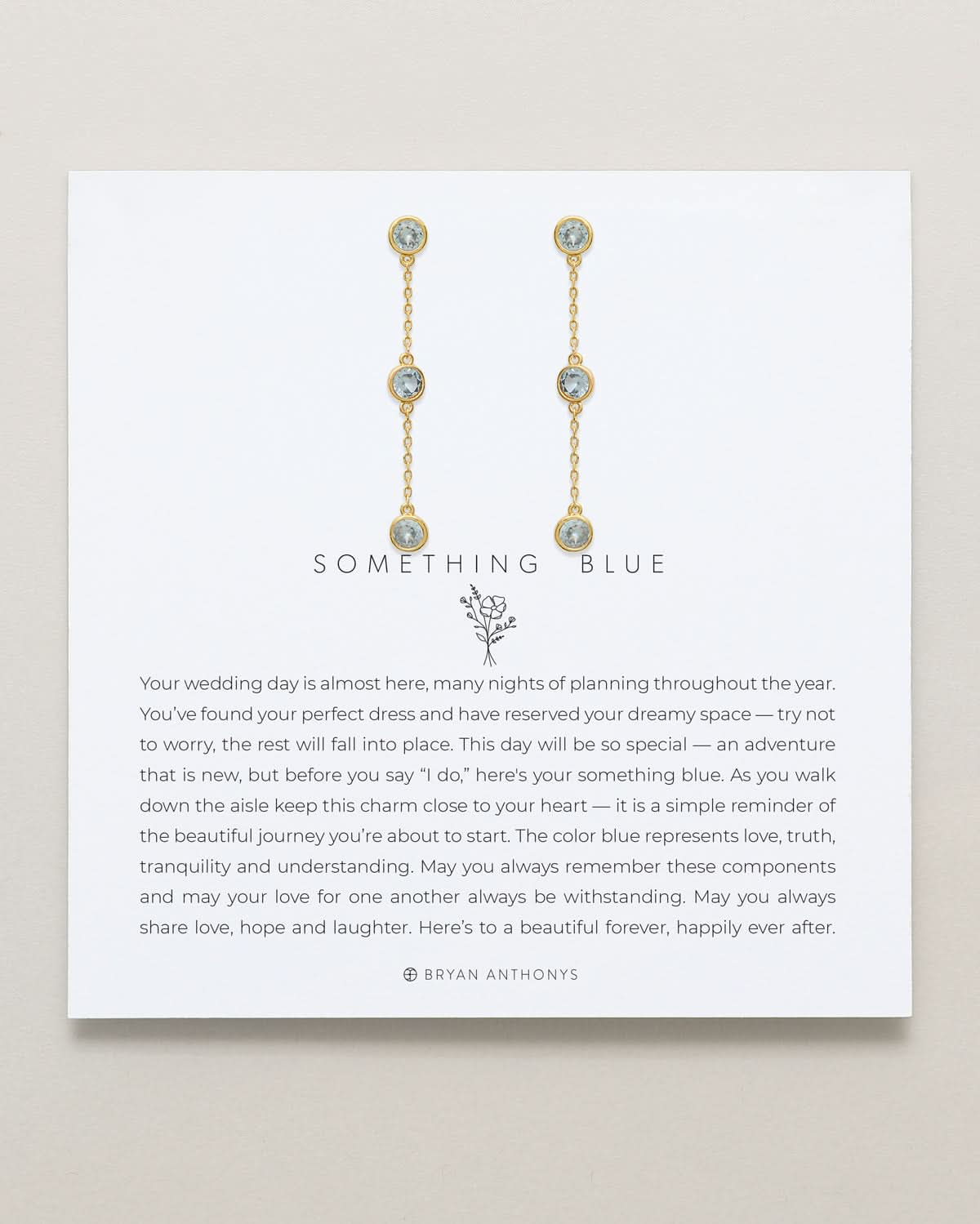 Something Blue Linear Earrings