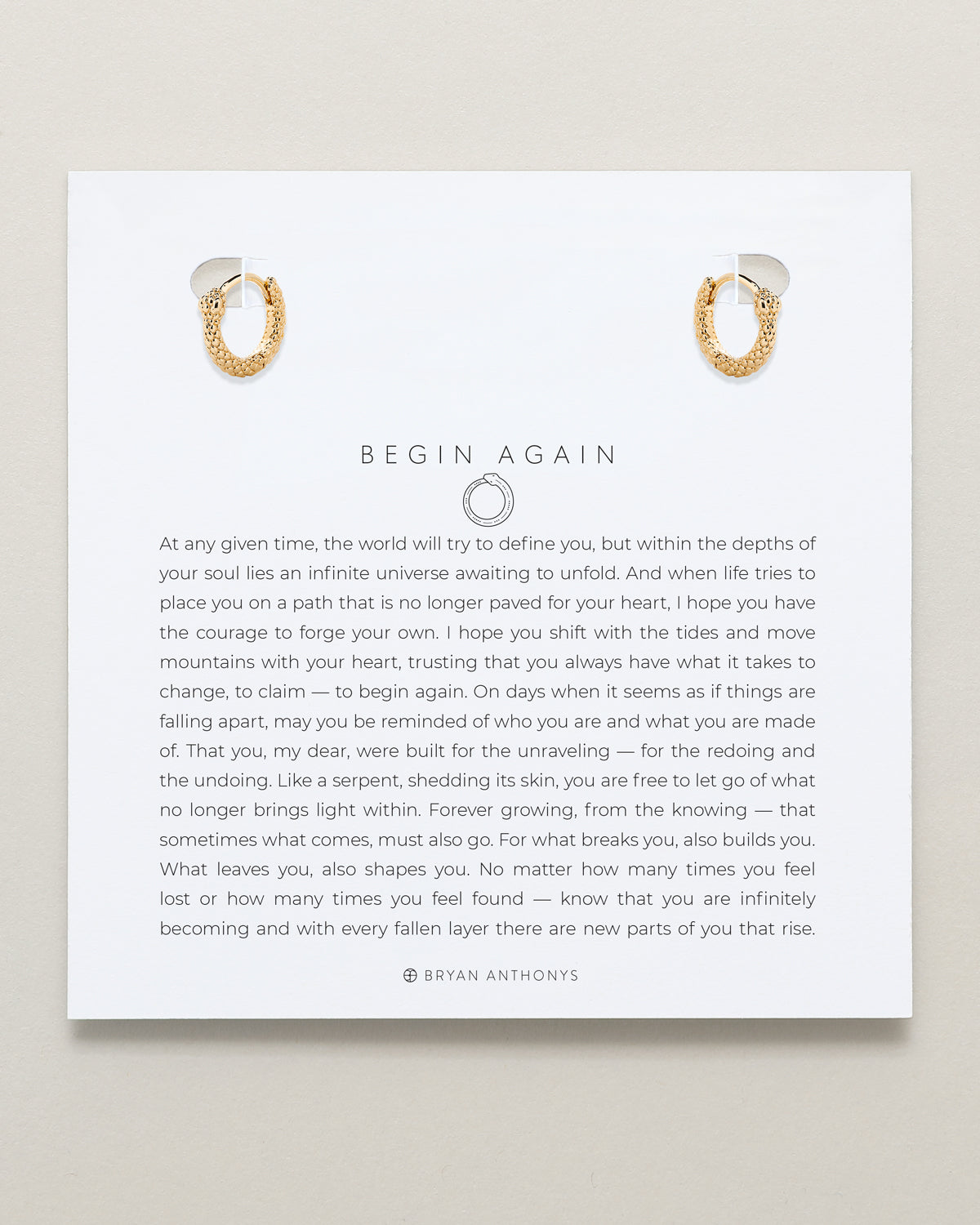 Begin Again Mini Hoop Earrings