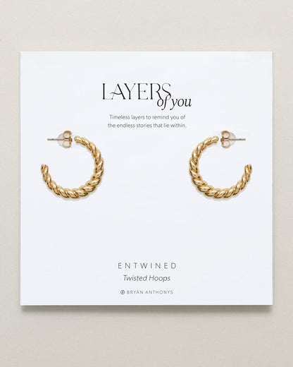Entwined Twisted Hoop Earrings